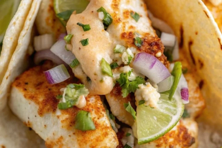 Zesty Fish Tacos with Spicy Sriracha Lime Sauce