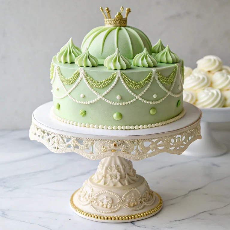 Delicious Princess Cake on a Stand