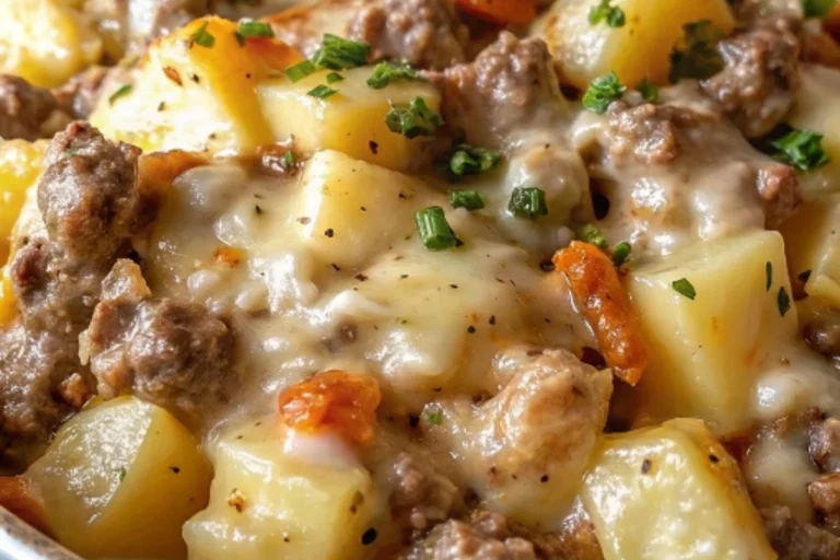 One-Pan Creamy Meat & Potato Skillet