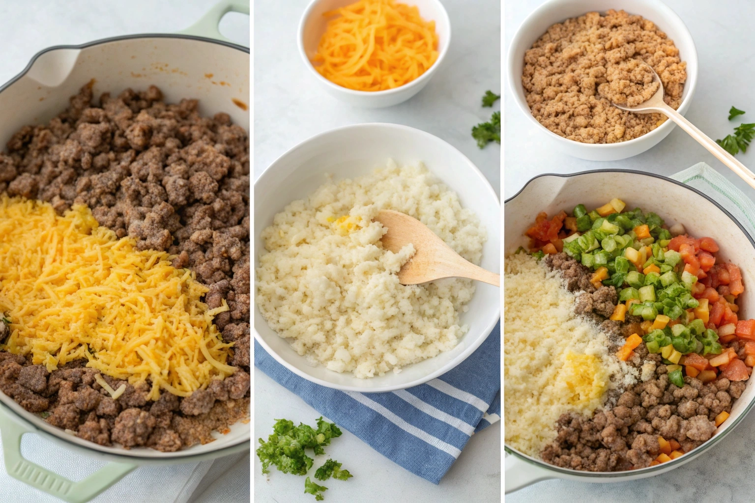 Cheesy Ground Beef Rice Casserole 