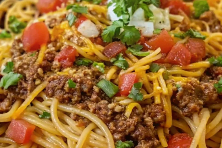Cheesy Taco Spaghetti