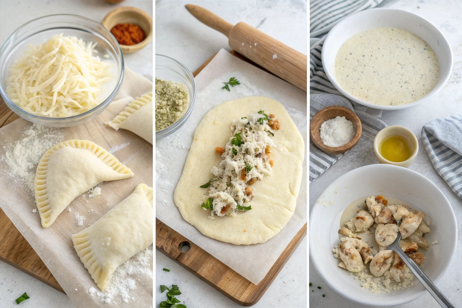 Chicken Alfredo Air Fryer Calzones