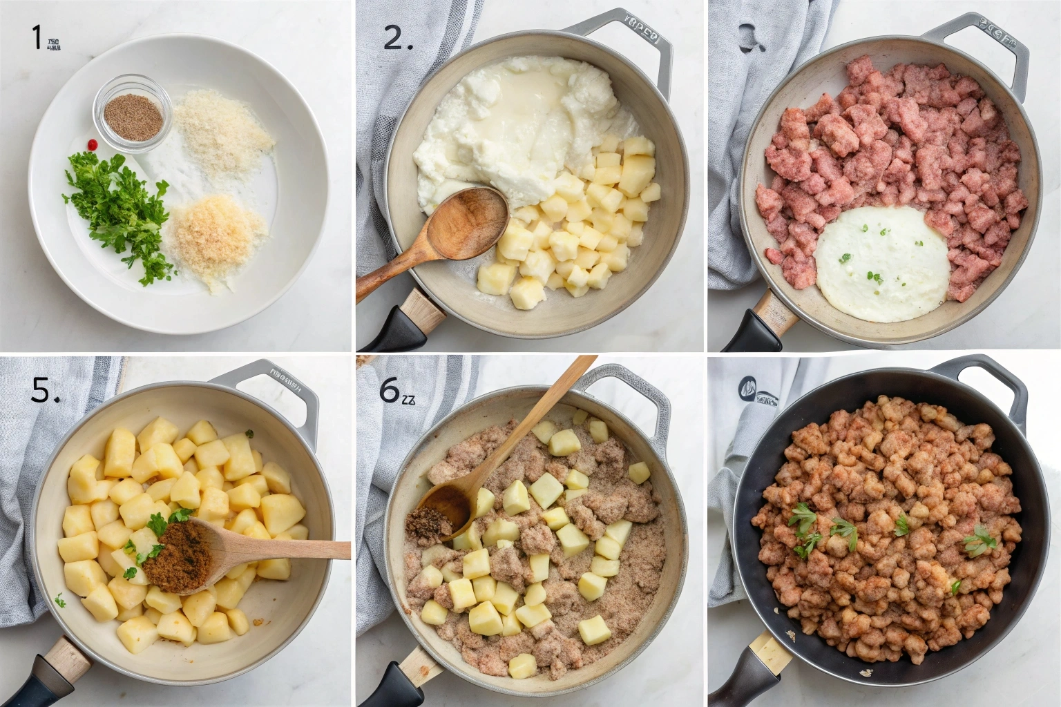 One-Pan Creamy Meat & Potato Skillet