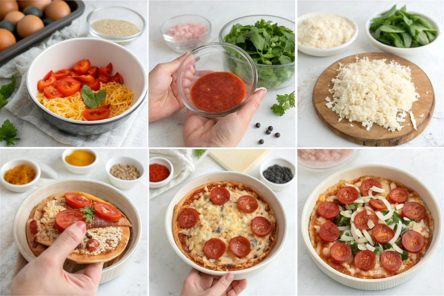 Low Carb Crustless Pizza Bowl