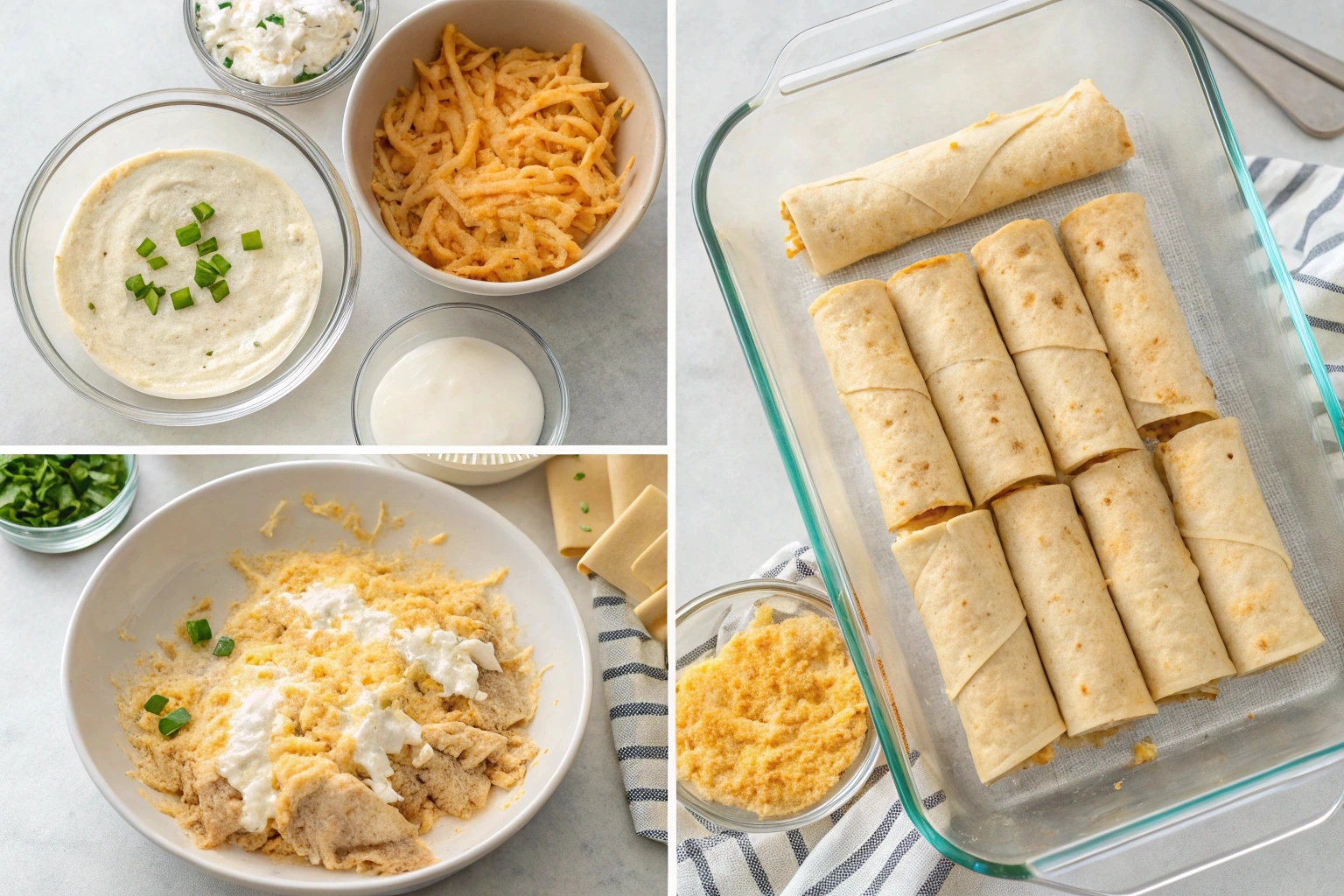 Baked Cream Cheese Chicken Taquitos
