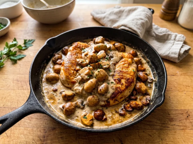 Creamy Garlic Mushroom Chicken