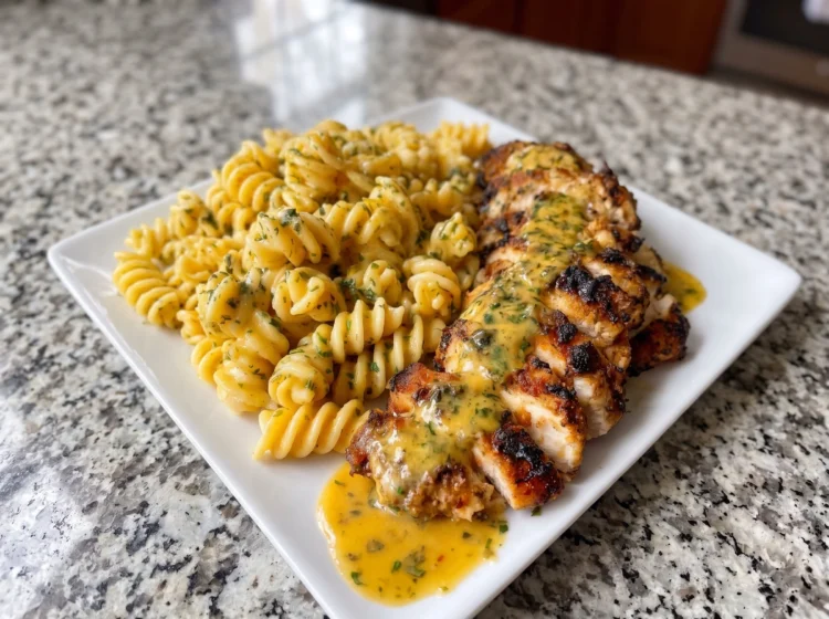 Garlic Butter Chicken with Creamy Parmesan Rotini
