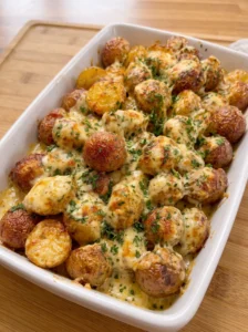 Cheesy Garlic Chicken & Roasted Potatoes