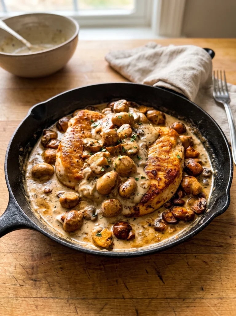 Creamy Garlic Mushroom Chicken