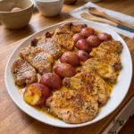 Garlic Butter Herb Chicken Roasted Red Potatoes