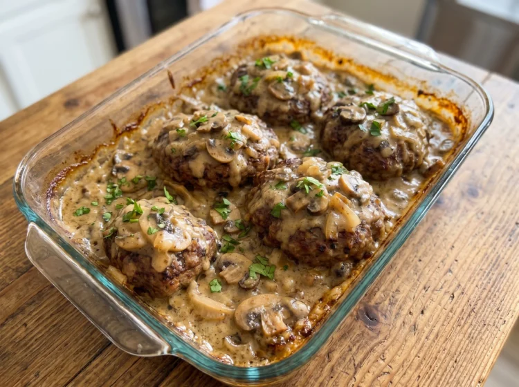 Salisbury Steak with Creamy Mushroom Gravy