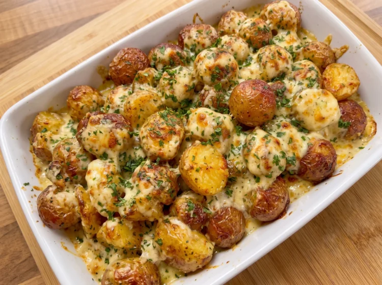Cheesy Garlic Chicken & Roasted Potatoes