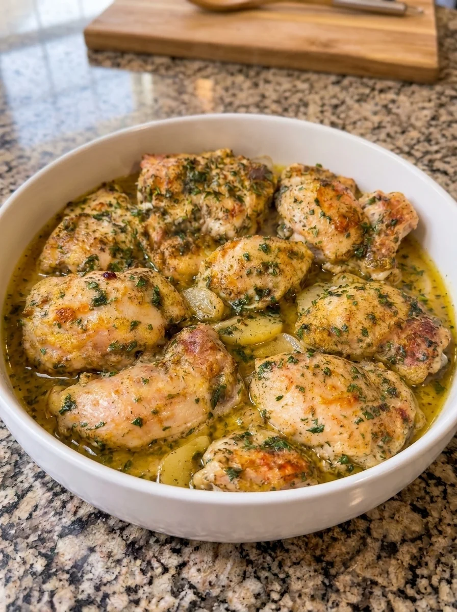 Garlic Butter Herb Chicken Thighs