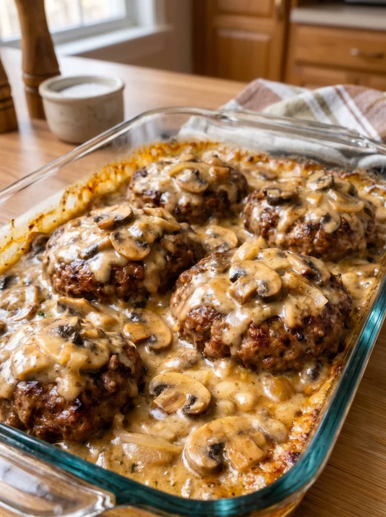 Salisbury Steak with Creamy Mushroom Gravy