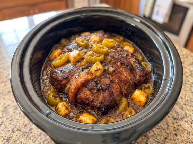 Slow Cooker Mississippi Pot Roast with Pepperoncini