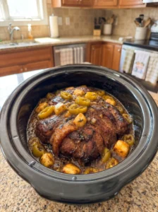 Slow Cooker Mississippi Pot Roast with Pepperoncini