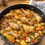 One-Pot Chicken Drumsticks with Potatoes Mushrooms