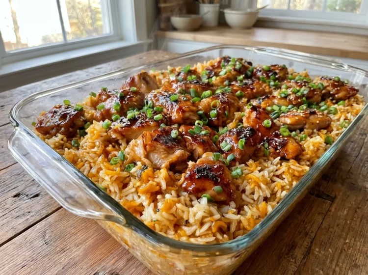 Honey Garlic Baked Chicken and Rice