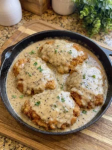 Crispy Country-Style Chicken with Creamy Pepper Gravy