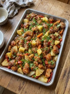 Sticky Honey Garlic Pineapple Chicken