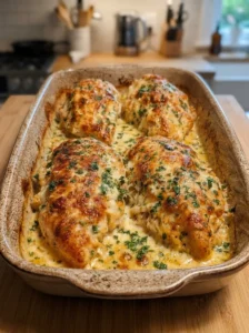 Creamy Garlic Parmesan Baked Chicken