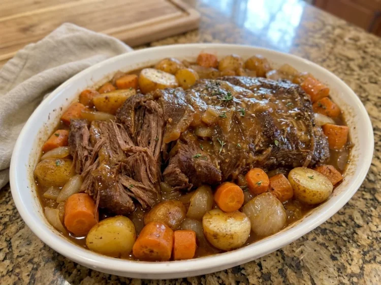 Classic Tender Pot Roast with Potatoes Carrots