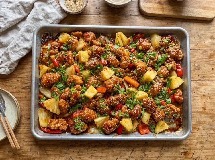 Sticky Honey Garlic Pineapple Chicken