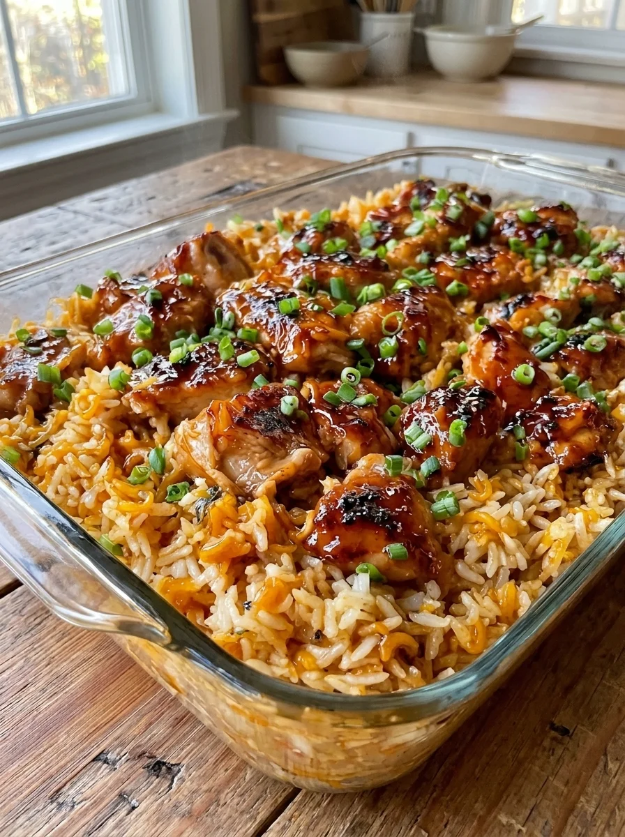 Honey Garlic Baked Chicken and Rice