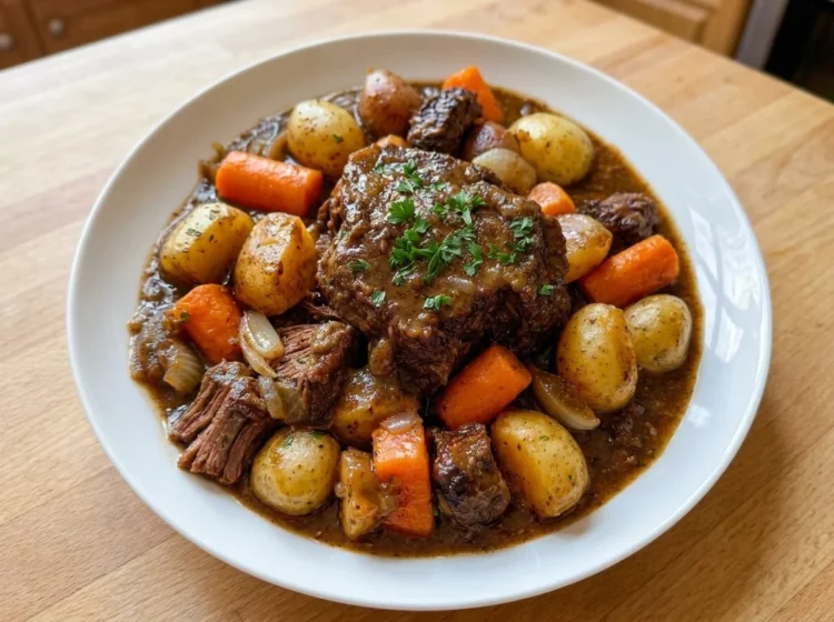 Slow-Cooked Beef Pot Roast with Potatoes Carrots