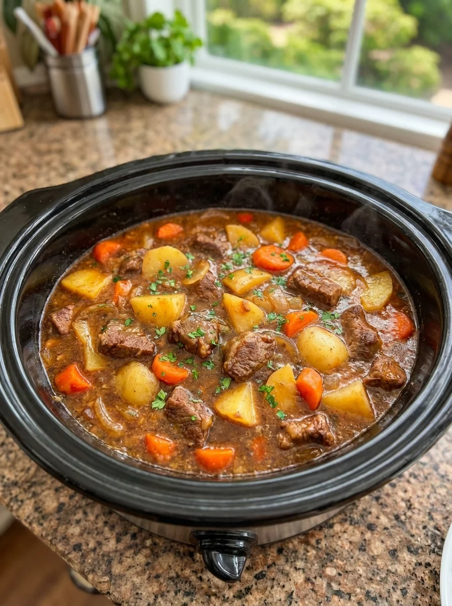 Slow Cooker Hearty Beef Stew with Tender Potatoes