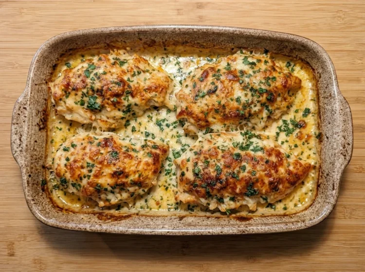 Creamy Garlic Parmesan Baked Chicken