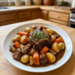 Slow-Cooked Beef Pot Roast with Potatoes Carrots