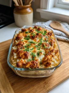 Creamy Garlic Parmesan Chicken Cheesy Rice Bake